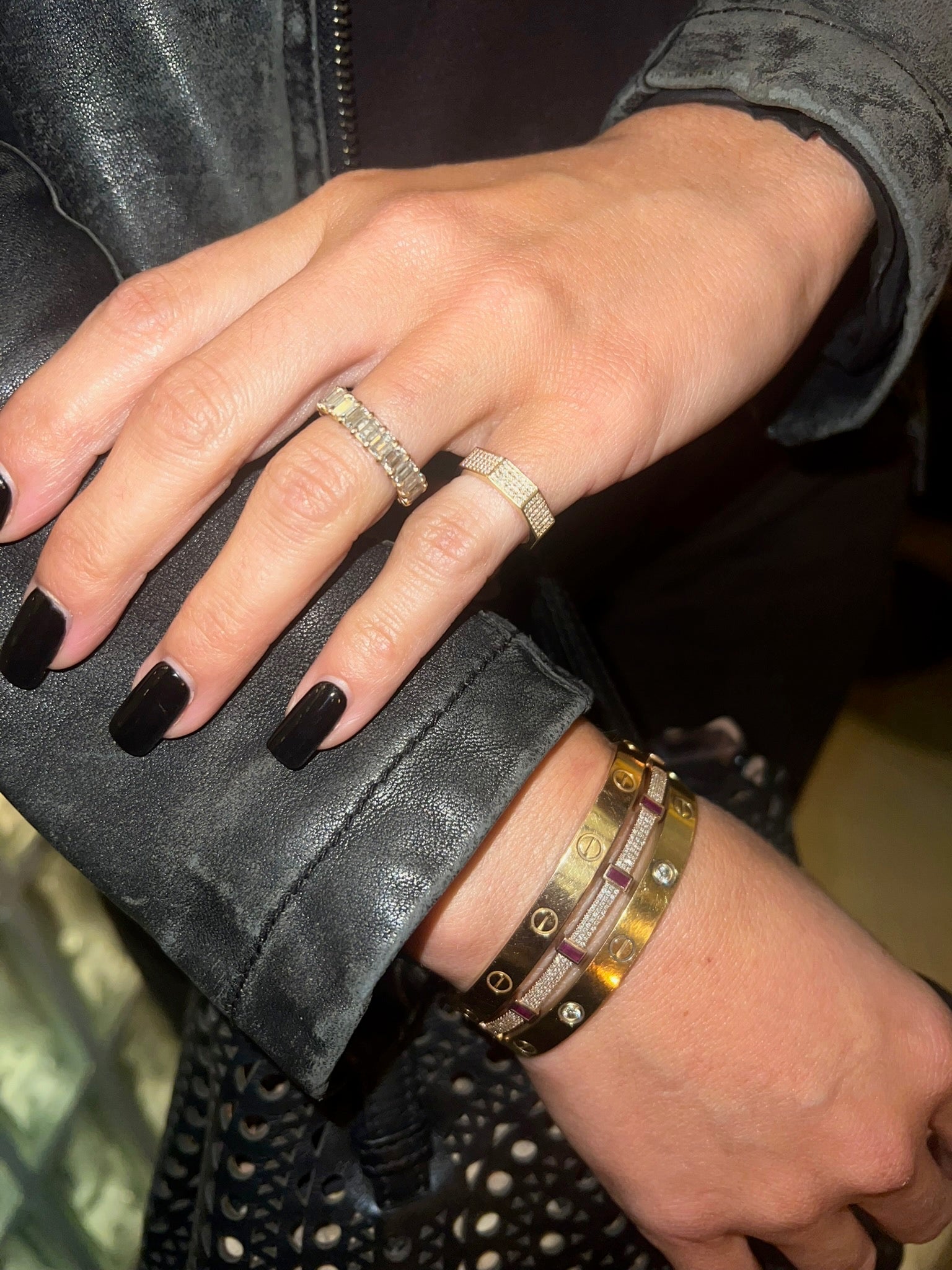 BAR LINE - Bangle with Rubis