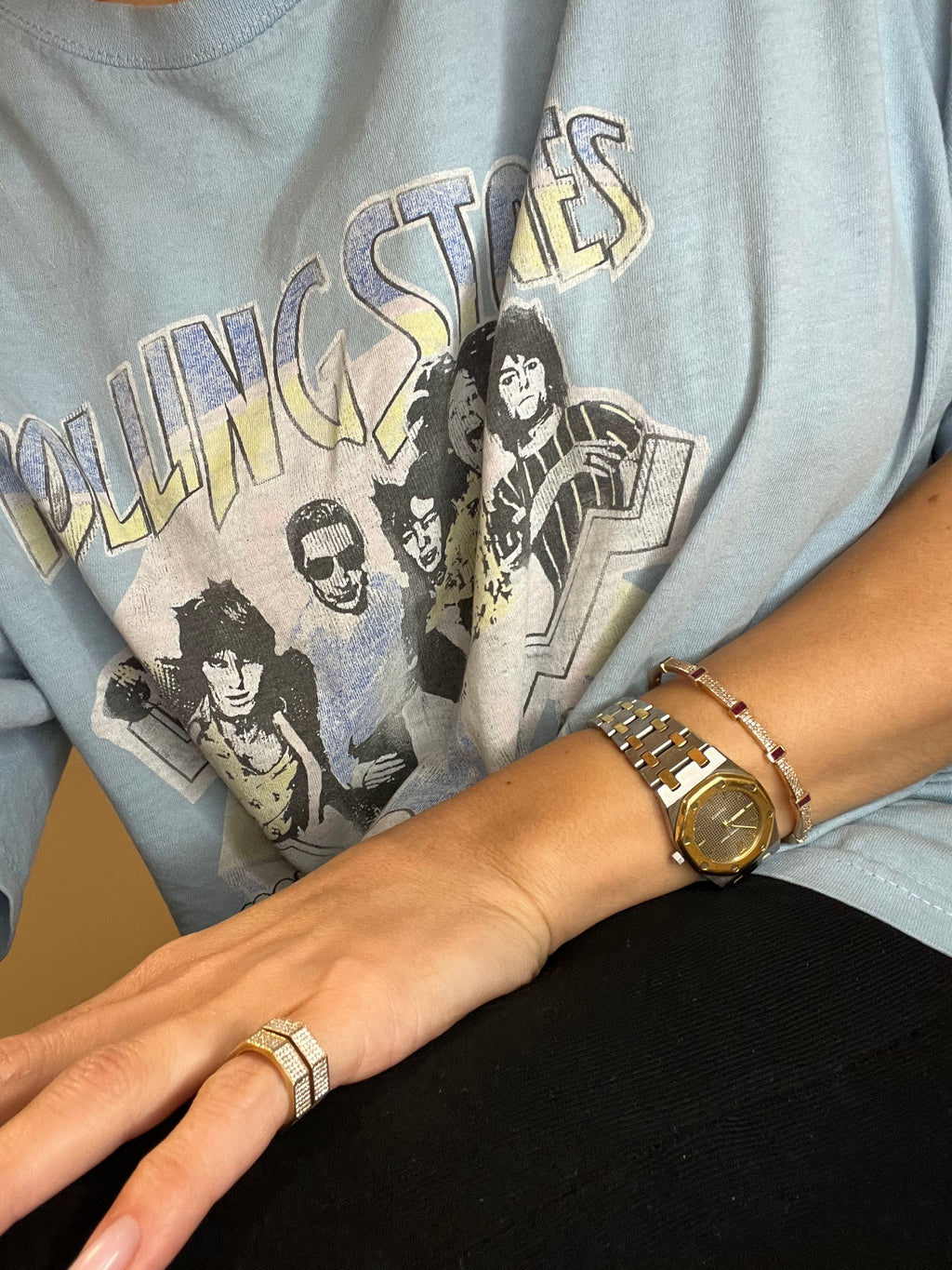 BAR LINE - Bangle with Rubis