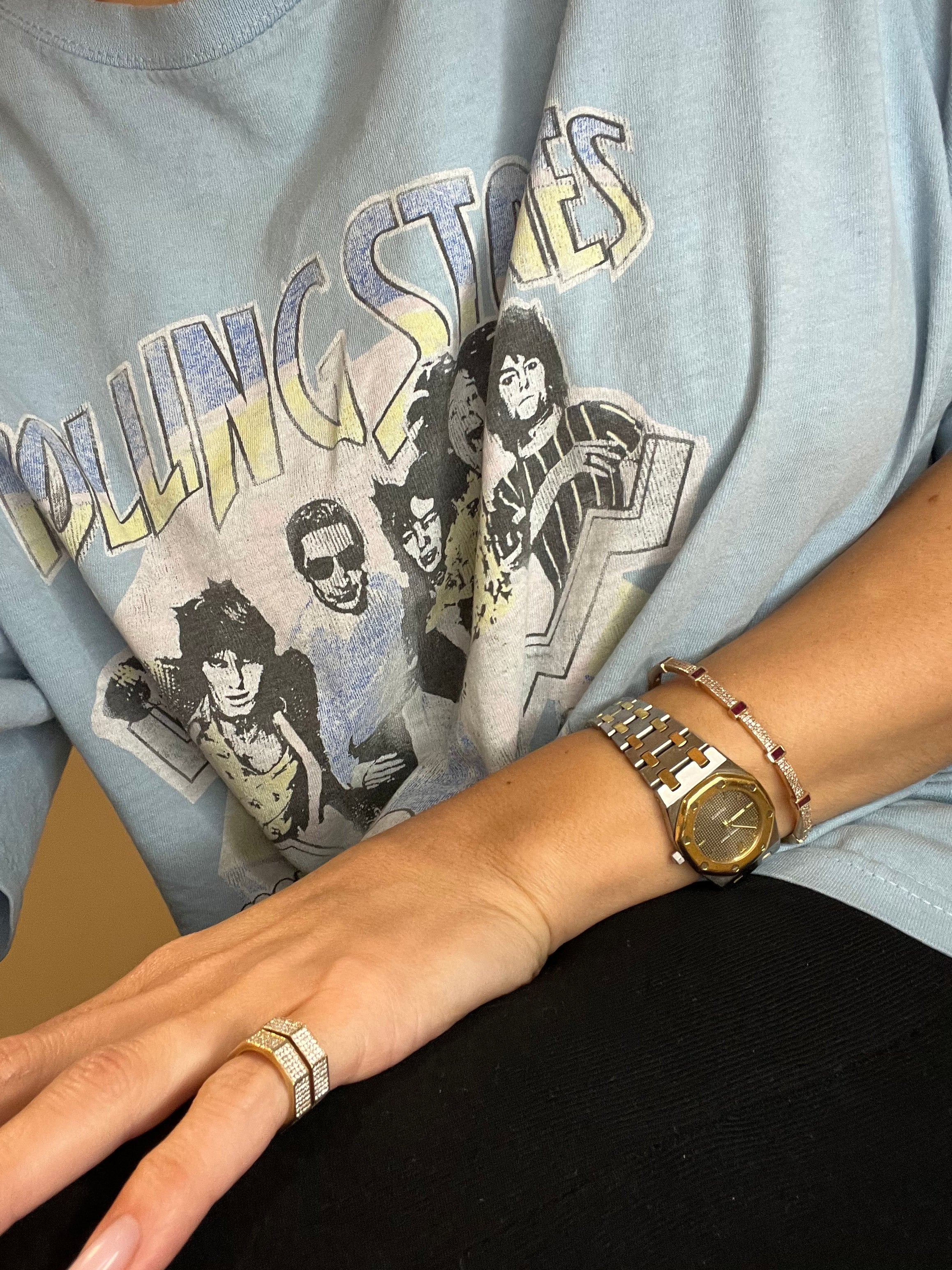 BAR LINE - Bangle with Rubis