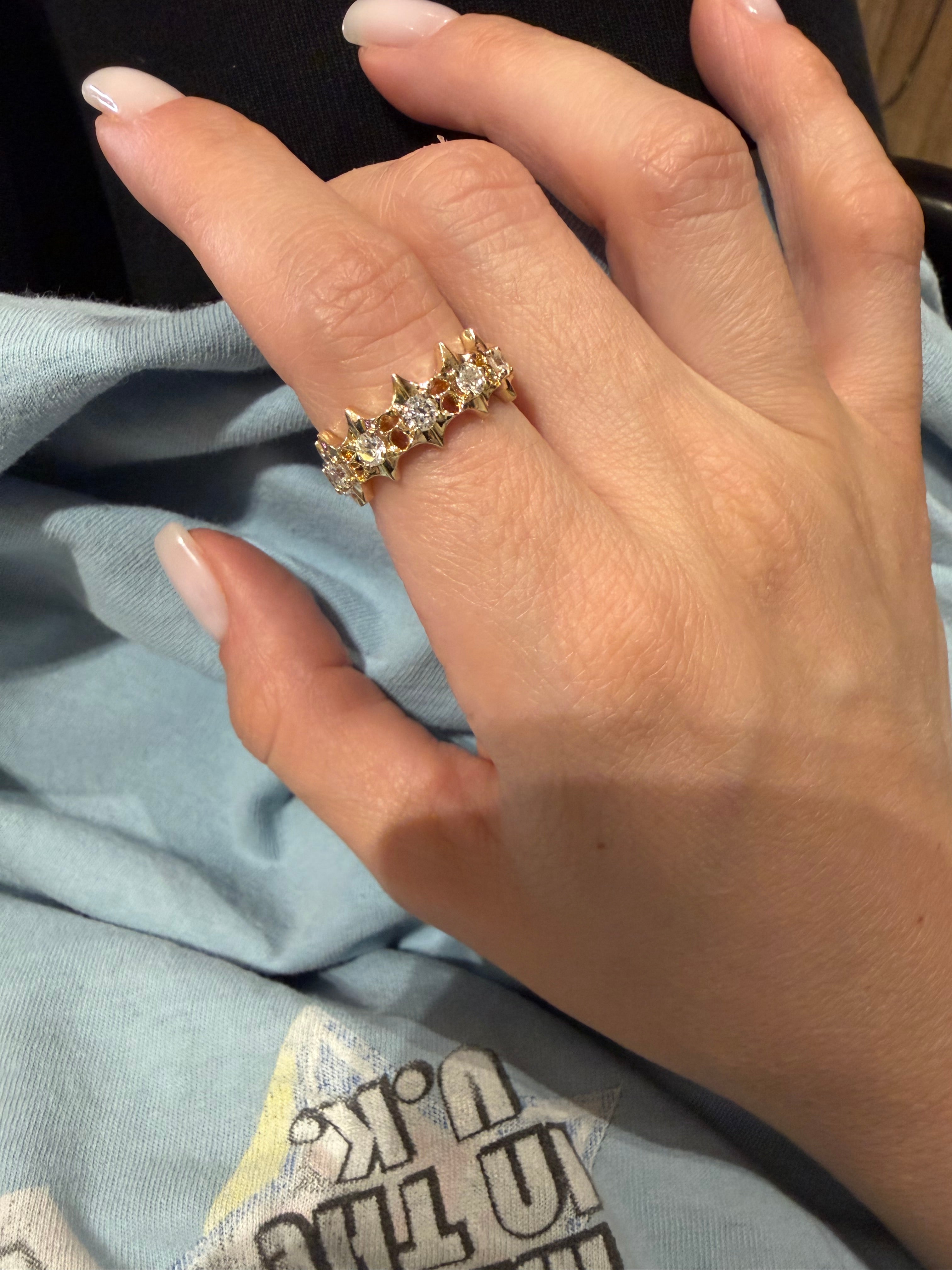 SPIKE - Medium Ring Yellow gold