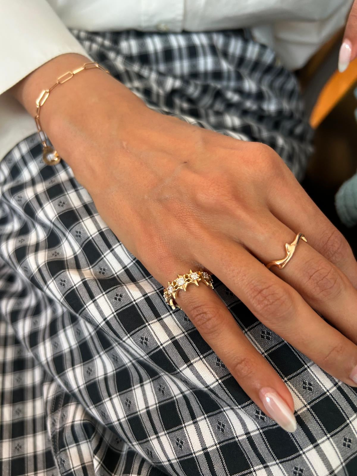SPIKE - Medium Ring Yellow gold