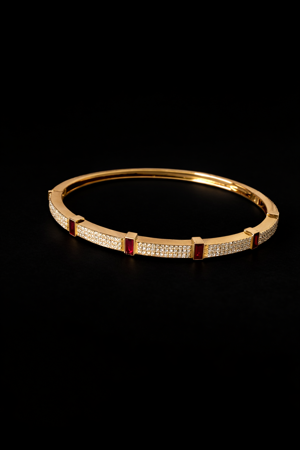 BAR LINE - Bangle with Rubis