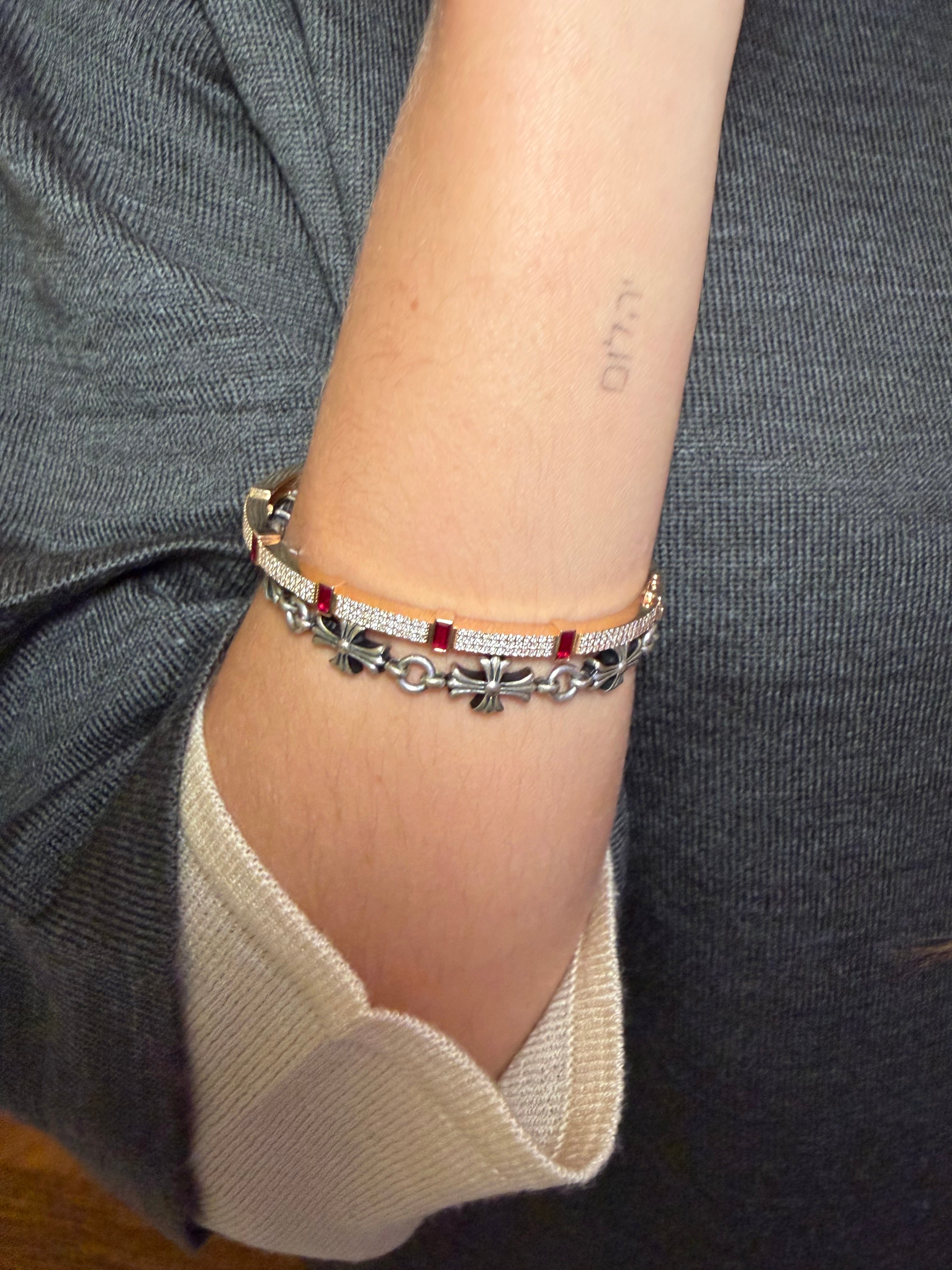 BAR LINE - Bangle with Rubis