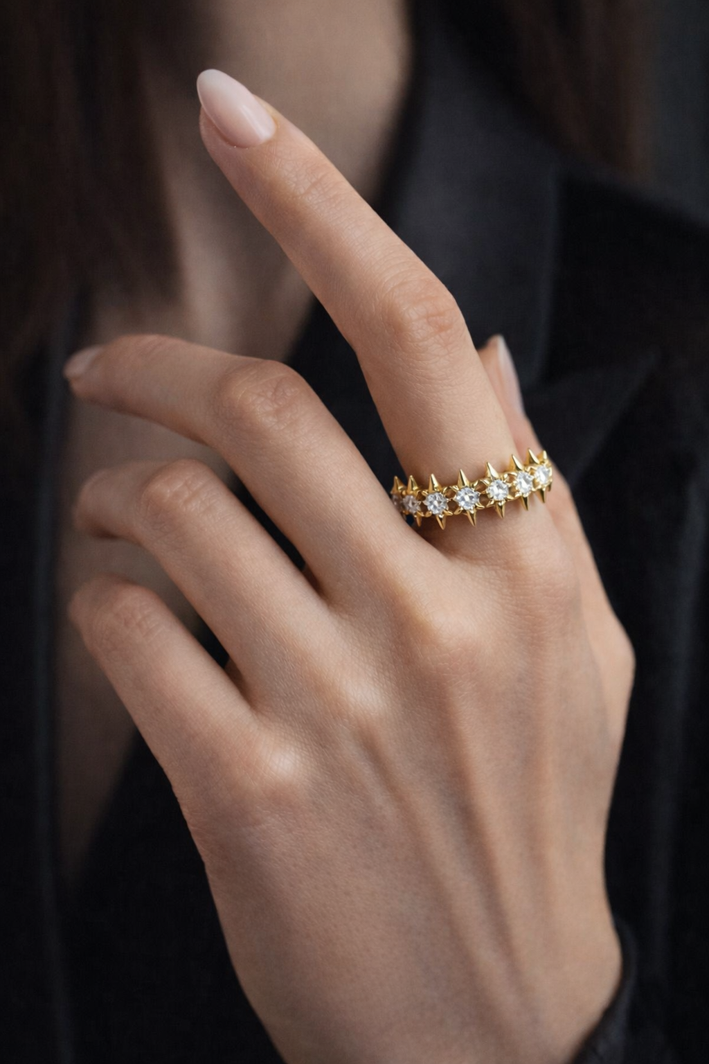 SPIKE - Medium Ring Yellow gold