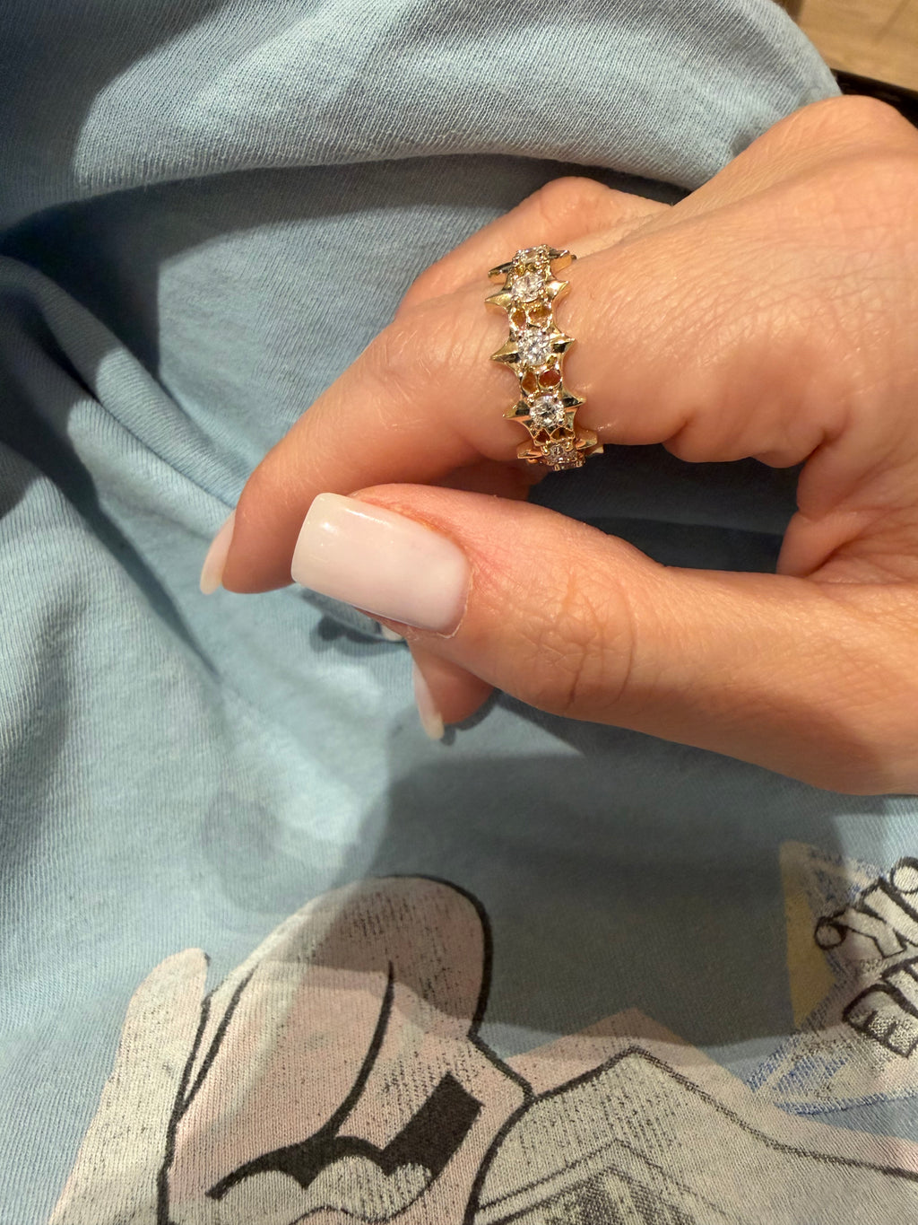 SPIKE - Medium Ring Yellow gold