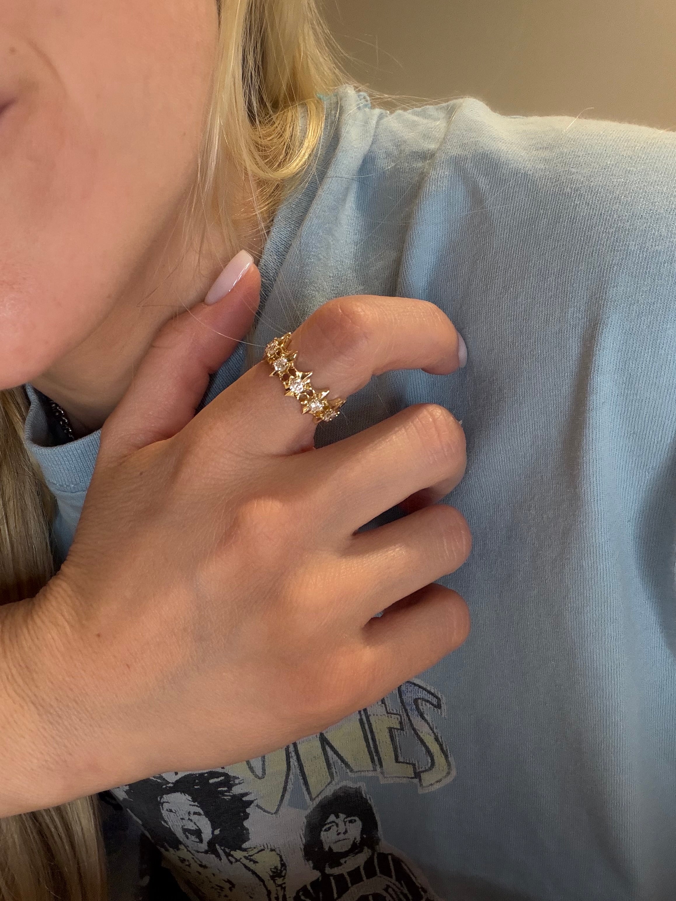 SPIKE - Medium Ring Yellow gold