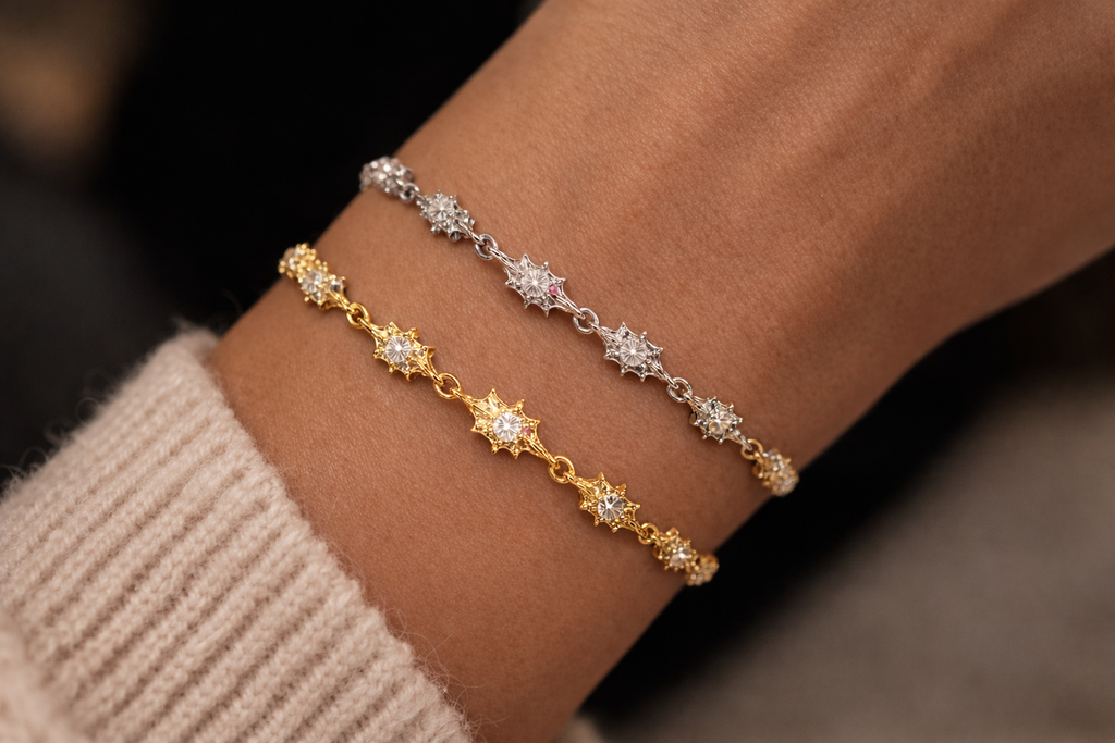 SPIKE - Bracelet White gold