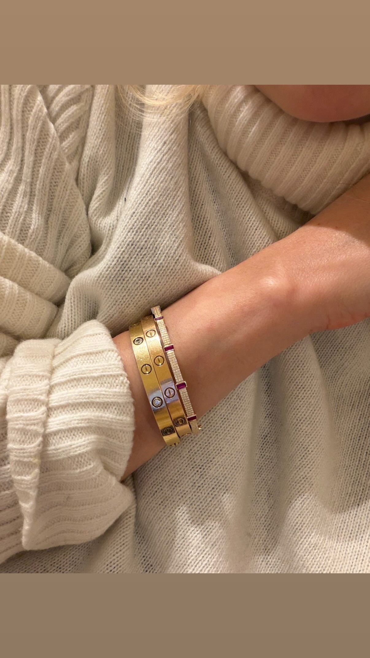 BAR LINE - Bangle with Rubis
