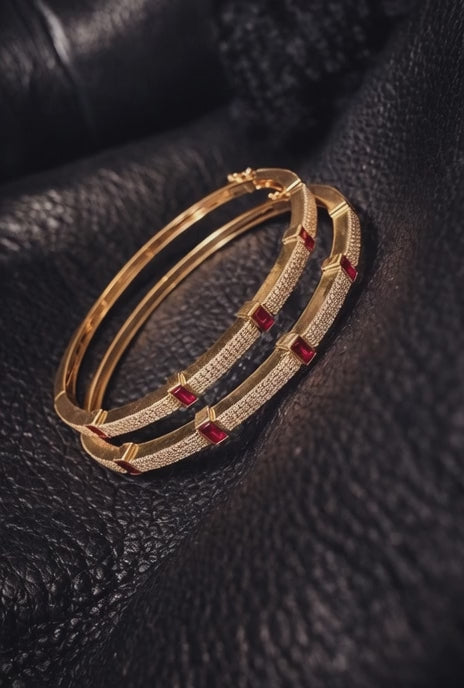 BAR LINE - Bangle with Rubis